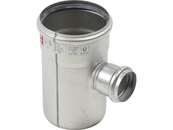 Blücher gr.rør 87.5gr.110-50mm - m.O-rengas RF AISI 304.Alm RF stål