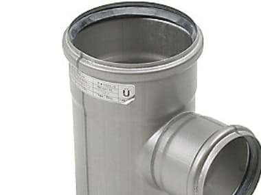 Blücher gr.rør 87.5gr.110-75mm - m.O-ringe RF AISI 304.Alm RF stål
