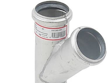 Blücher gr.rør 45gr.50mm - strømlinet RF AISI 304.Alm RF stål RF stål