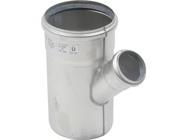 Blücher gr.rør 45gr.110-50mm - strømlinet RF AISI 304.Alm RF stål RF stål
