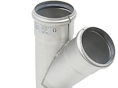 Blücher gr.rør 45gr.75mm - strømlinet RF AISI 304.Alm RF stål RF stål