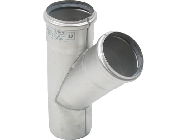 Blücher gr.rør 45gr.75mm - strømlinet RF AISI 304.Alm RF stål RF stål