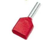 NELCO Terminalrør rød 2x10mm² længde 26mm afisoleringslængde 14mm - (100 stk.)