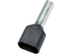 Terminalrör svart 2x6,0 mm²längd 25,0 mmisolationslängd 14,0 mm - (100 st.)