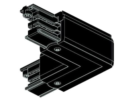 Global pro L-stycke 230V, 3-fas, höger hörn, svart - PROFESSIONAL