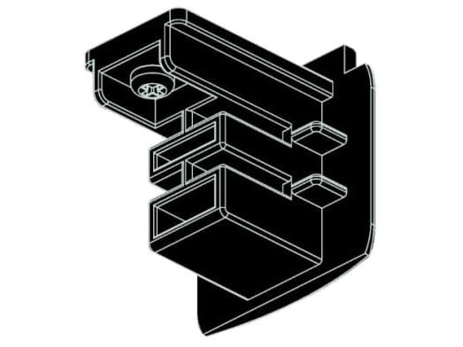 Global XTS 41-2 endestykke 230V, 3-faset, sort. - PROFESSIONEL