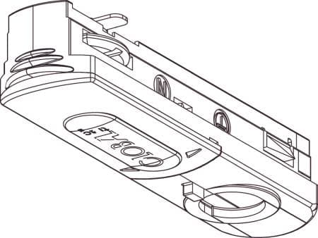 Global bas GB66-3 Adapter 230V, 1-fas, inkl. plastnippel GA57/10 och dragavlastning XTSA510, vit, 5kg dragkraft - PROFESSIONAL