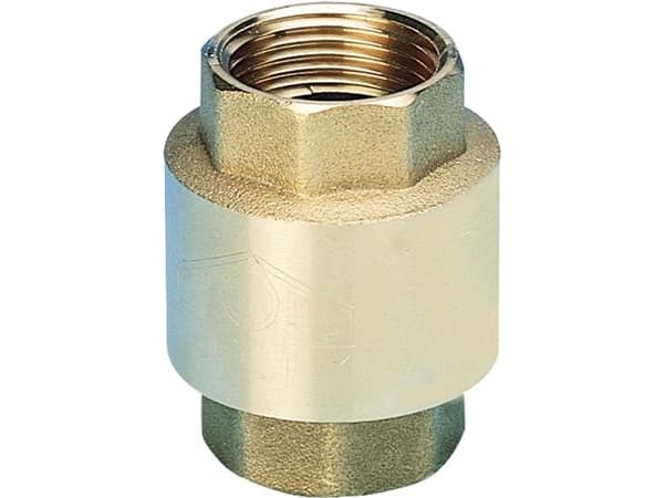 Csslr Plus Messing kontraventil ½" med fjeder muffe/muffe, til varme, olie og trykluft.