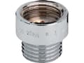 Miniatyrbilde 1 av 2: Rødgods gevindfittings Haneforlænger 3/8"x50 mm, muffe/nippel forkromet
