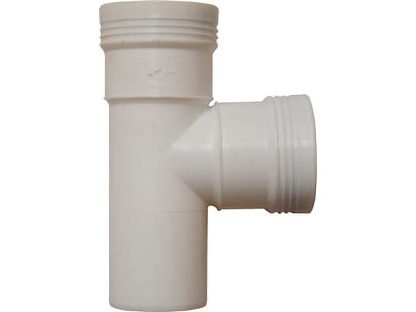 HTP grenrør 88 grader 32-32 mm med 2 muffer hvid