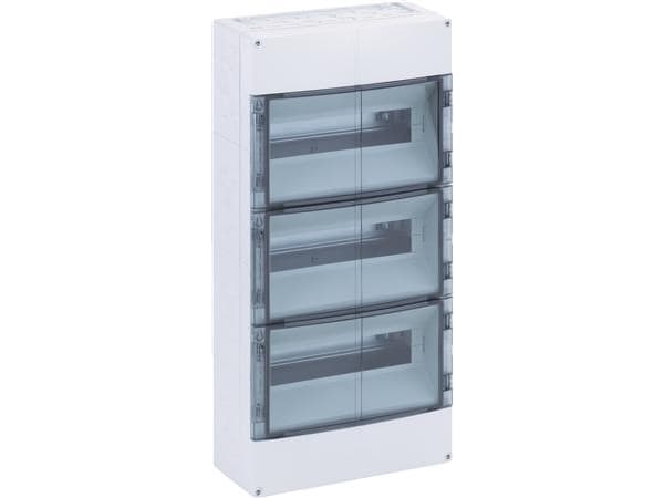 Ryhmätaulu AKE 36, 3x12(+2) moduuliaKxSxK: 600x300x142 mmIP 55 polystyreeni, vaaleanharmaa RAL 7035