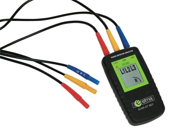 ELMA INSTRUMENTS Fasefølgetester medstort tydeligt LCD display.