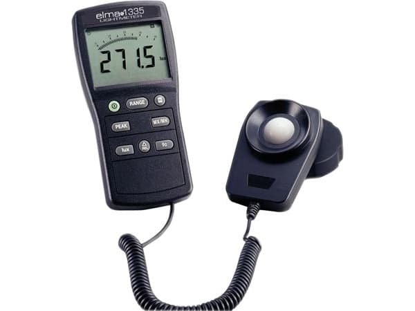 ELMA INSTRUMENTS Luxmeter 1335 måleområde fra 0 til 400.000 lux. Alsidigt luxmeter for korrekt måling ved mange typer lys også LED