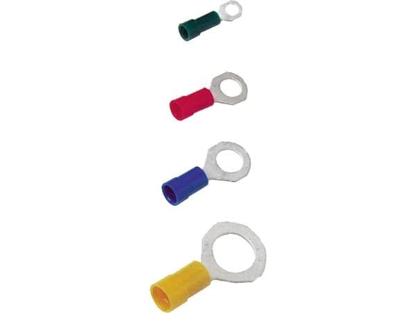 ELPRESS Eristetty rengasmainen kaapelikannatin A1543R, 0,5-1,5mm², M4 - (100 kpl)