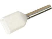 Isoleret TWIN-terminalrør A0,5-8ET2, 2x0,5mm2 L8, Hvid - (100 stk.)