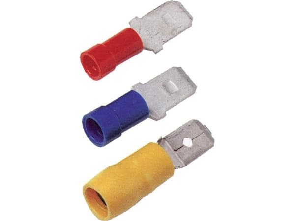 Isol. spadestik A1507H, 0,5-1,5mm2, 6,3x0,8, Rød - (100 stk.)