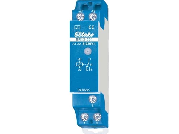 Eltako ER12-001-UC, Sininen, Valkoinen, -20 - 50 °C, 250 V, 16 A, 10 - 230 V