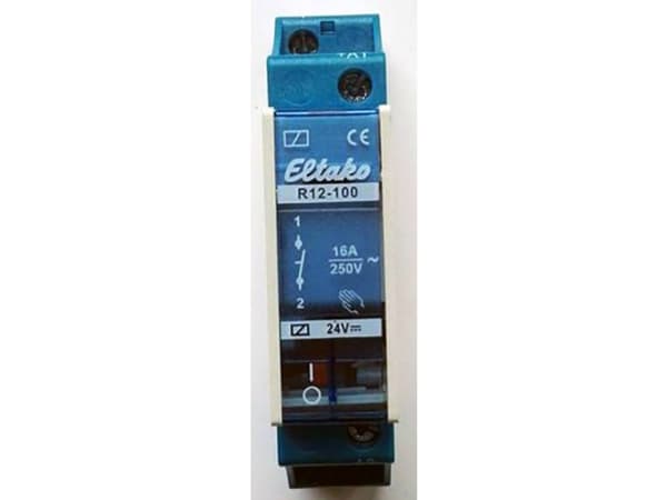 ELTAKO Installationsrelæ1 slutte, 16A, 24V DCdin-skinne 18mm bred