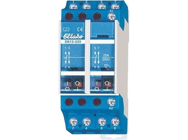 ELTAKO Installationsrelæ2 slutte + 2 bryde, 25A, 230V ACdin-skinne 36mm bred