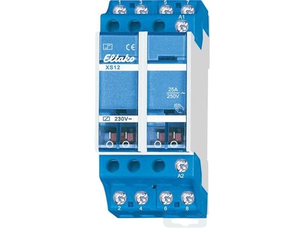 ELTAKO Installationsrelæ2 slutte + 2 bryde, 25A, 230V ACdin-skinne 36mm bred