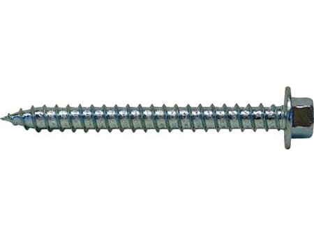 EXPANDET Byggeskrue med flens 6,5x60 mm elforzinket SEKSKANTHOVEDE NØGLEVIDDE 8mm - (100 stk.)
