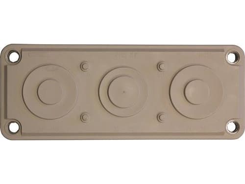 Fibox FMC 3F Kabelgennemføringsplade Klemme-halkaisija (max.) 55 mm Termoplast Gråhvid (RAL 7035) 1 stk