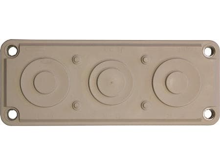 Fibox FMC 3F Kabelgennemføringsplade Klemme-halkaisija (max.) 55 mm Termoplast Gråhvid (RAL 7035) 1 stk