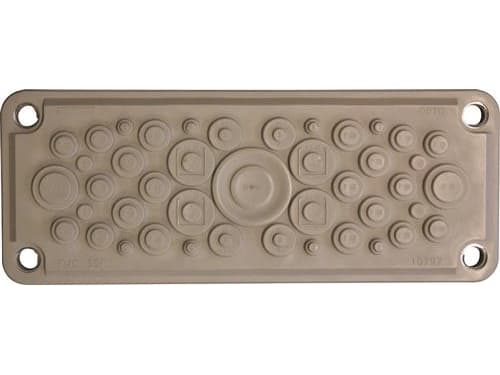 FIBOX Laippa kalvoilla EK polykarbonaatti koko 2 28cm laatikon sivulle 43kpl Ø3-30 mm kalvoilla ilman ruuveja IP65