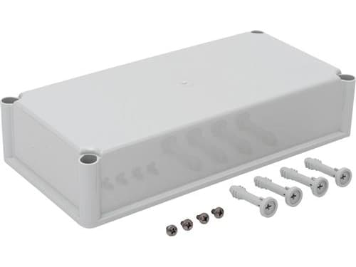 Fibox kansi, PC harmaa 3730557 Universalkabinet 380 x 190 x 80 Polykarbonat Gråhvid (RAL 7035) 1 stk