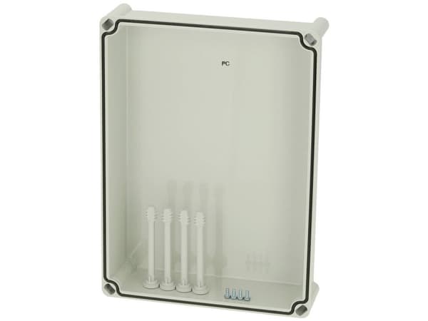 Fibox kansi, PC harmaa 3730559 Universalkabinet 380 x 280 x 80 Polykarbonat Gråhvid (RAL 7035) 1 stk