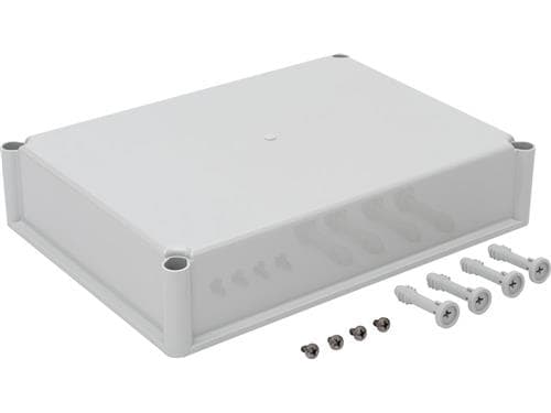 Fibox kansi, PC harmaa 3730559 Universalkabinet 380 x 280 x 80 Polykarbonat Gråhvid (RAL 7035) 1 stk