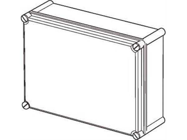 FIBOX kassapöydän pohja EK polykarbonaatti 380 x 280 x 100 mm ilman laippa-aukkoja
