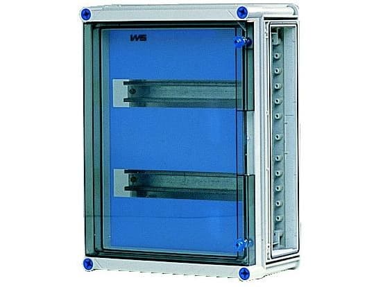 FIBOX Asennusrasia EKINDIN33-2, polykarbonaatti 320 x 320 x 130 mm KxSxK sis. DIN-lisäosan 2 x 14 M