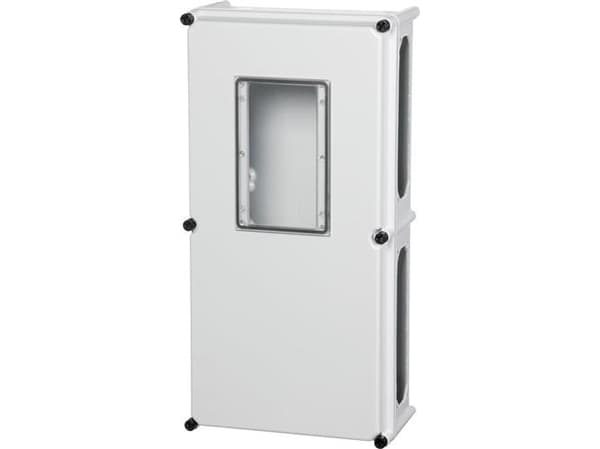 FIBOX Dæksel/låg SOLID P polyester 600 x 300 x 45 mm med målerrude IP65 uden skruer