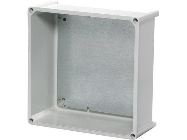 FIBOX SOLID P polyesteri 300 x 300 x 130 mm ilman laippa-aukkoja ja ilman asennuslevyä.