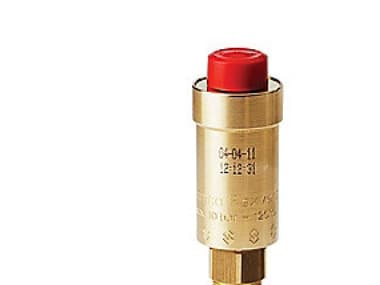FLAMCO Automatisk luftudlader 1/2 med lukkeventil. Tåler 50% glycol