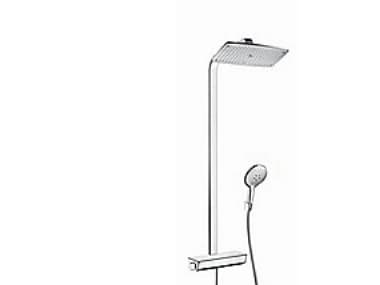 HANSGrohe Raindance Select E360 -suihkujärjestelmä termostaatti seinäasennukseen, vaakasuora Ø380mm suihkuvarsi, Ø120mm käsisuihku ja Ø360 X 190mm yl