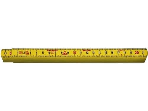 HULTAFORS Tommestok 2m 12led gul, fremstillet i glasfiberforstærket polyamid,15mm bred, med mm på begge sider