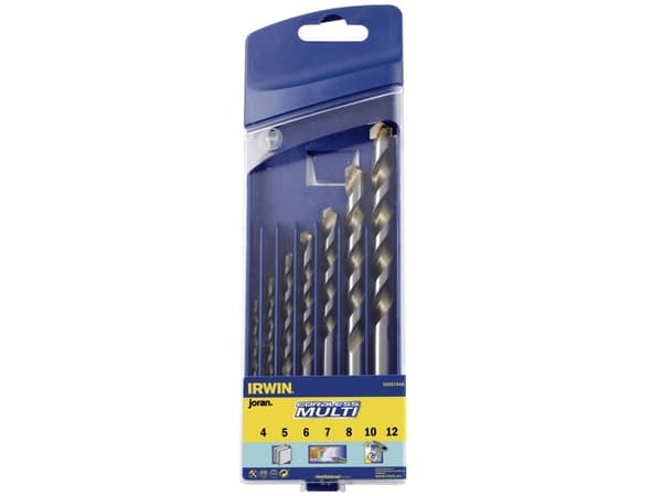 IRWIN 10501938, Drill, Drill bit set, Lettbetong, Marmor, Blad metall, Tre, Sylindrisk Skaft, 5 stykker
