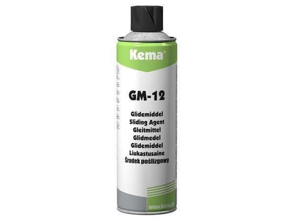 KEMA Glidemiddel GM-12 500ml spraytil PVC rør, kabler, gummilisterfriktionsnedsættende