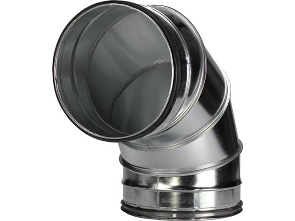 LINDAB Bøjning BFU 250 90. Falset, fremstillet af 4 segmenter. Passer i rør, nippelmål.