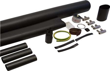 MELBYE 1 kV kutistemuoviholkki muovipaperilla ja ruuviholkkiMPP-D 12 4X50-150mm² Al/Cu:lle Sisäinen kuusiokolo (unbrako) SW6