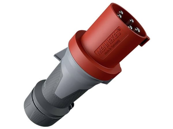 MENNEKES 13112, 5P, 6 h, Musta, Harmaa, Punainen, IP44, 400 V, 63 A