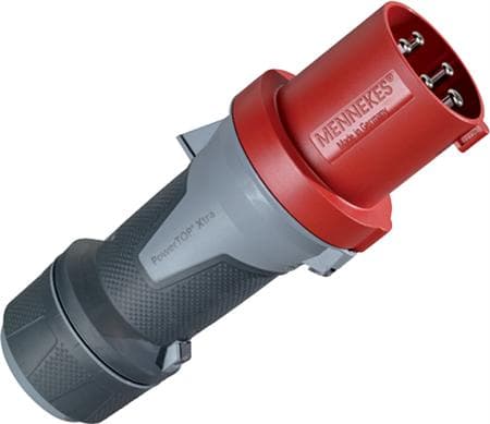 MENNEKES 13112, 5P, 6 h, Musta, Harmaa, Punainen, IP44, 400 V, 63 A