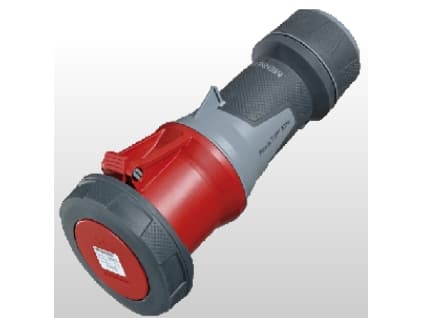 CEE-jatkojohto 5-napainen 125A 400V IP67 Harmaa, Punainen