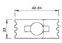 OBO Kobling justerbar med bolt M6x12 mmelforzinket - (20 stk.)