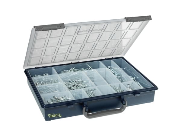 raaco Assorter 55 4x8-15, Polypropylen (PP), Blå, 338 mm, 261 mm, 57 mm, 860 g
