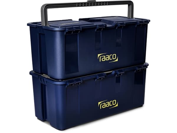 raaco Compact 20, Verktygslåda, Polypropylen, Blå, Gångjärn, 474 mm, 239 mm