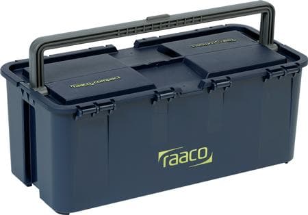 raaco Compact 20, Verktygslåda, Polypropylen, Blå, Gångjärn, 474 mm, 239 mm