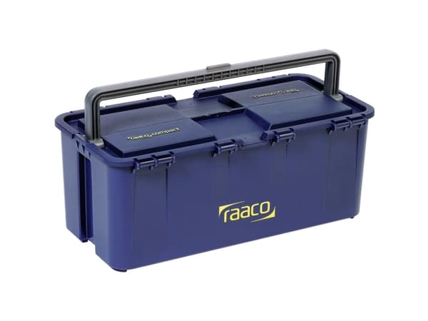 raaco Compact 20, Verktygslåda, Polypropylen, Blå, Gångjärn, 474 mm, 239 mm